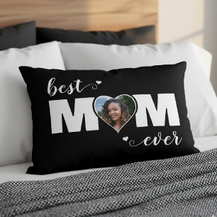 Best Mom Ever Heart Photo Mother's Day Decorative Cushion