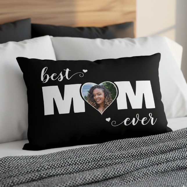Best Mom Ever Heart Photo Mother's Day Decorative Cushion (Best Mom Ever Heart Photo Mother's Day Accent Pillow
)