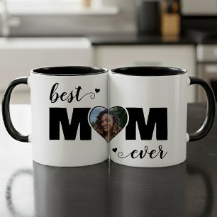 Best Mom Ever Heart Photo Mother's Day Mug
