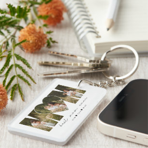 Best Mom Ever Modern Photo Collage Gift For Mother Key Ring