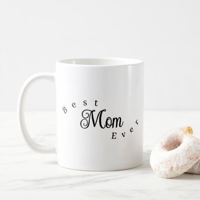 Best Mom Ever Modern Simple Coffee Mug (With Donut)