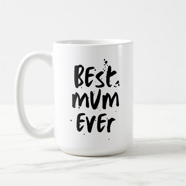 Best Mom Ever Modern Simple Mother's Day Coffee Mug (Left)