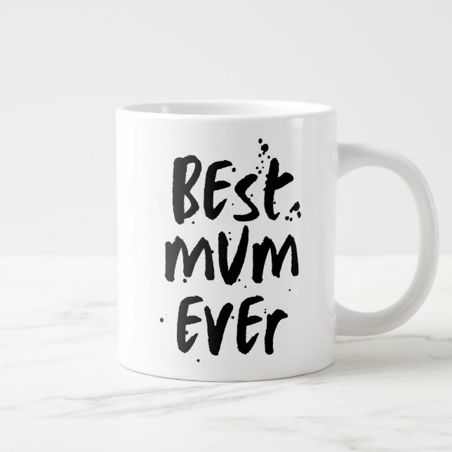 Best Mom Ever Modern Simple Mother's Day Large Coffee Mug (Right)