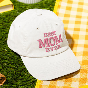 Best Mom Ever Modern Typography Custom Embroidered Hat