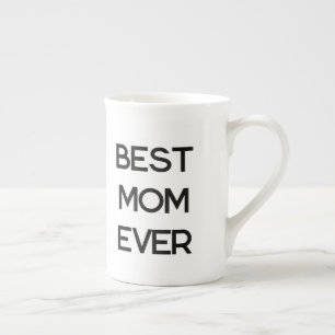 Best Mom Ever Modern Typography Mother's Day Gift Bone China Mug