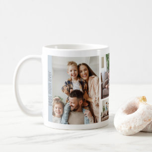 Best Mom Ever Mother's Day 5 Photos Dusty Blue Coffee Mug