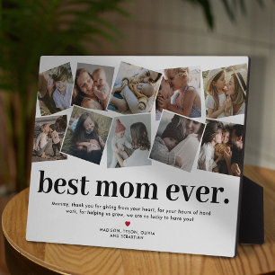 Best Mom Ever Mother's Day Photo Collage Plaque