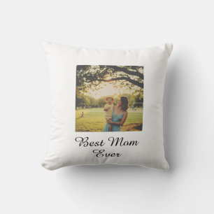 Best mom ever mothers day photo name date cushion