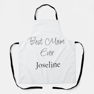 Best mom ever name simple minimal stylish mothers apron