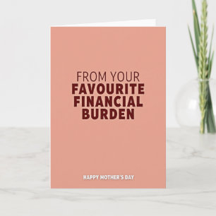 Best Mom Ever Peach Tone Card