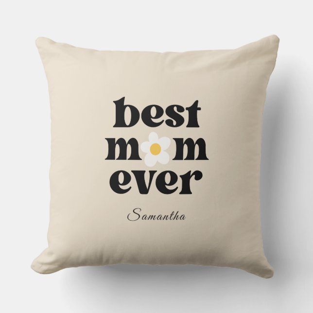 Best Mom Ever Personalized Mother's Day Cushion (Front)