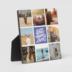Best Mom Ever Personalized Photo Collage Plaque