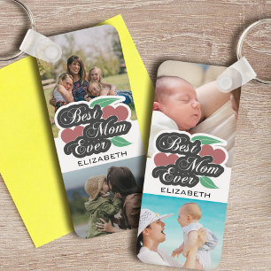 Best Mom Ever Photo Collage Birthday Keepsake Cute Key Ring
