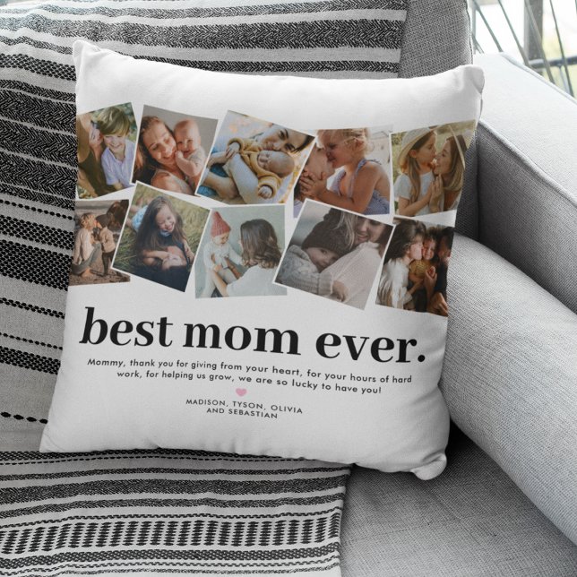 Best Mom Ever Photo Collage Cushion (Creator Uploaded)