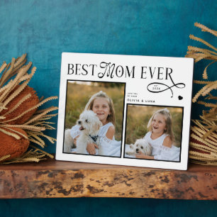 Best Mom Ever Photo Heart Dog Mothers Day Gifts Plaque