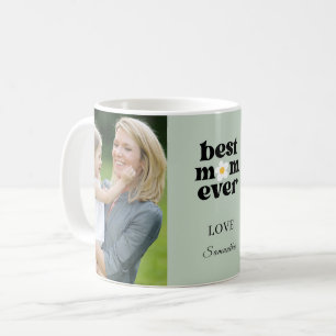  Best Mom Ever Photo Sage Green Mother's Day Coffee Mug