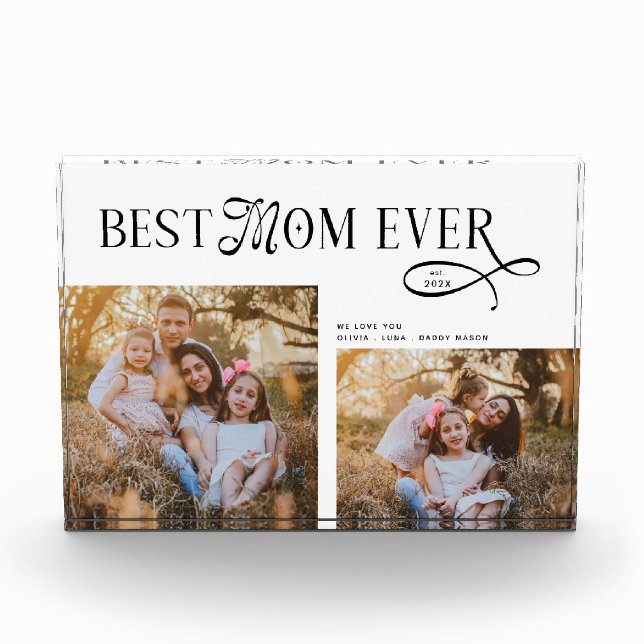 Best Mom Ever Photos Heart Mothers Day Gifts (Front)