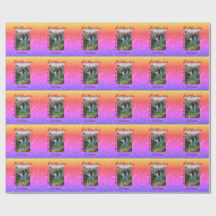 Best mom ever pink photo mother's day year yellow  wrapping paper