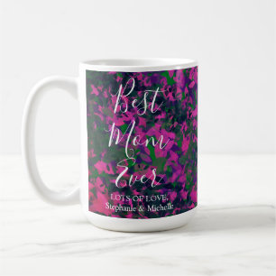 Best Mom Ever Pink Unique Garden Floral Coffee Mug
