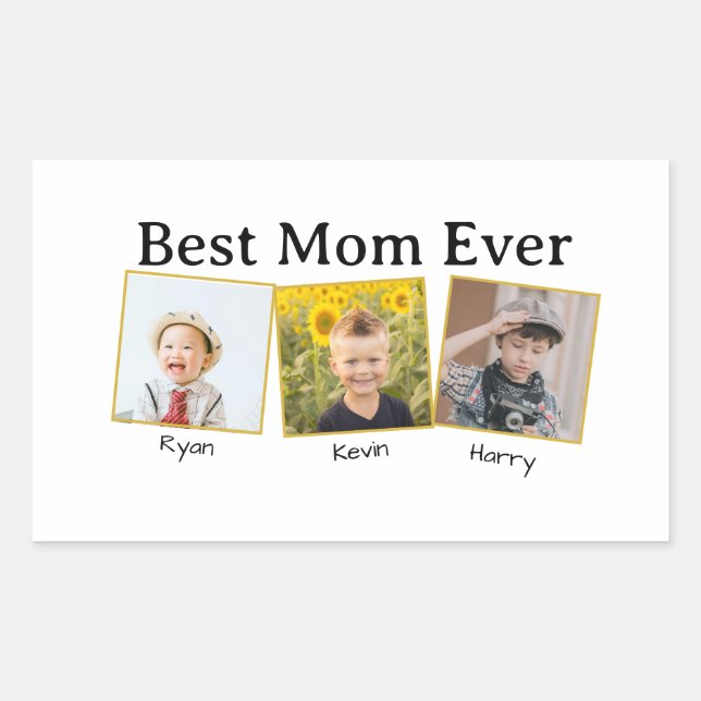 Best Mom Ever Rectangular Sticker (Front)