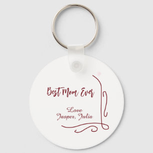 Best mom ever red love Spanish border stylish  Key Ring