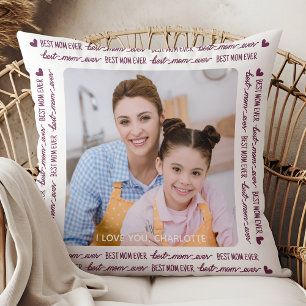 Best MOM Ever Unique Stylish Personalised Photo Cushion