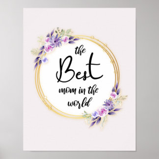 Best Mom Happy Mother's Day Poster