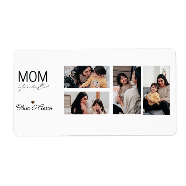 Best Mom Photo Collage Mug (Front)
