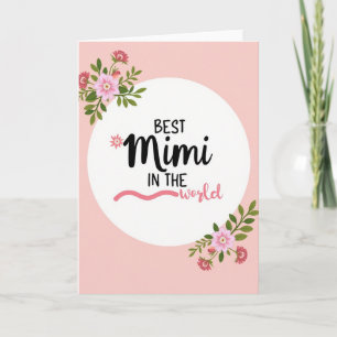 Best Mom Pink Blossom Art Card