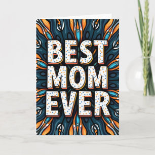 Best Mom Polka Dot Art Card