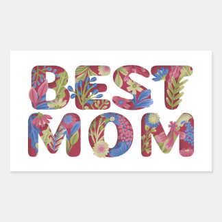  Best Mom  Rectangular Sticker