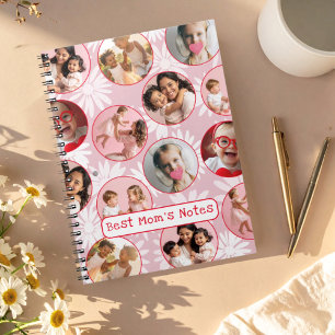 Best Mom’s Notes   Pink Retro Photo Notebook 