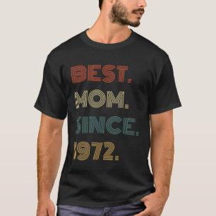 Best Mom Since 1972 Outfit  for Her Women Retro Vi T-Shirt