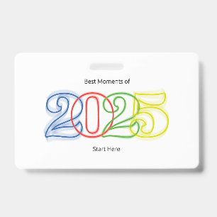 Best Moments of 2025 Start Here ID Badge