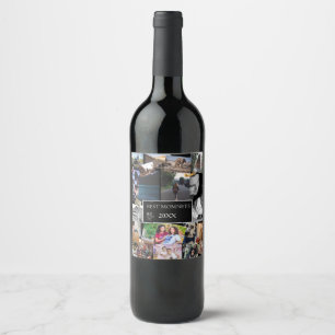 Best Moments Of The Year Photo Collage Wine Label
