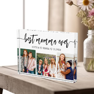 Best Momma Ever - Mother's Day Photo Collage Block