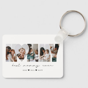 Best Mommy Ever Modern Photo Collage Mother's Day Key Ring