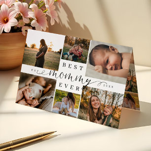 Best Mommy Ever   Mother's Day 6 Photo Collage Card