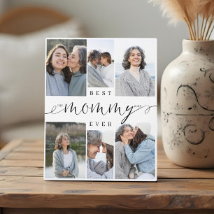 Best Mommy Ever Script 6 Photo Collage Keepsake Plaque