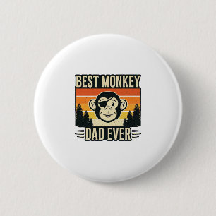 Best Monkey Dad Ever Vintage Monkey Father Shirt_1 6 Cm Round Badge