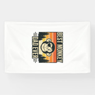 Best Monkey Dad Ever Vintage Monkey Father Shirt_1 Banner