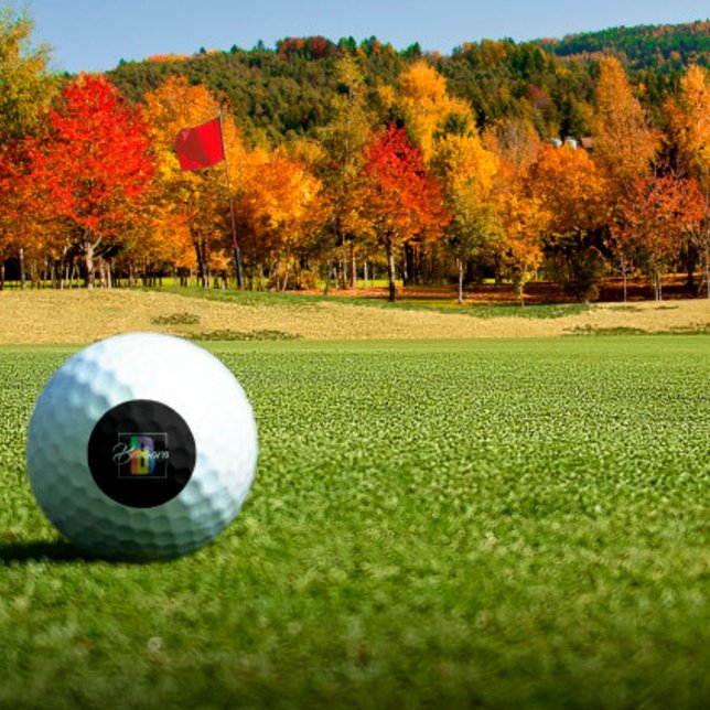 Best monogrammed initial coloured letter B black Golf Balls (Creator Uploaded)