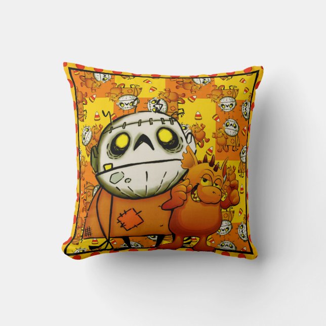 Best Monster Buddies throw pillow (Front)
