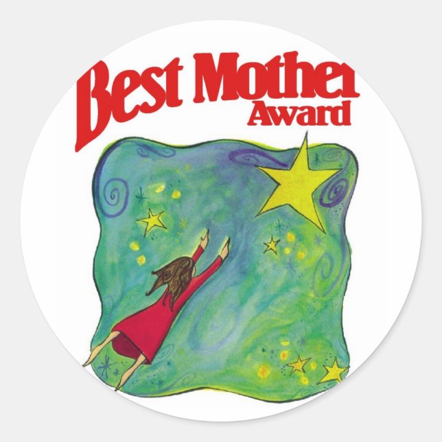 Best Mother Award Gifts Classic Round Sticker (Front)