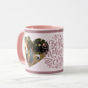 Best Mother Eva Happy Mother's Day Two Heart Photo Mug