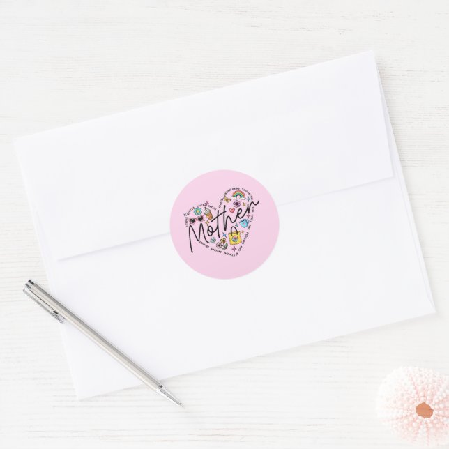 Best Mother Ever  Classic Round Sticker (Envelope)
