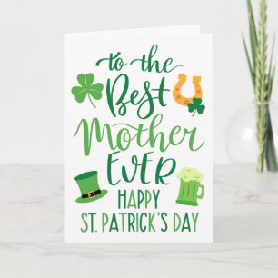 Best Mother Ever for St Patrick's Day Card