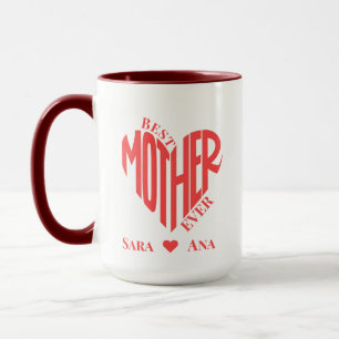 Best Mother Ever Heart Photo – Personalised Gift Mug