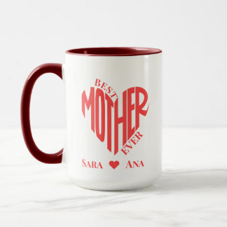Best Mother Ever Heart Photo – Personalised Gift Mug