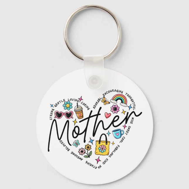 Best Mother Ever  Key Ring (Front)